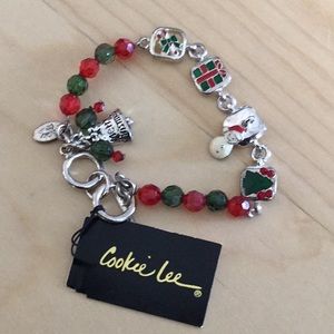 Cookie Lee Girl’s Genuine Crystal Holiday Bracelet